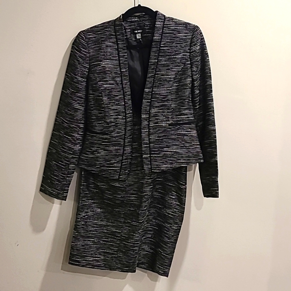 NEW Nine West Tweed Jacquard Suit (Jacket & Skirt)